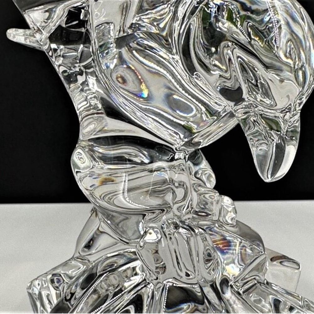 Vintage Val St.Lambert De Sorss Signed.Solid Lead Crystal Glass American Eagle. - Picture 5 of 7